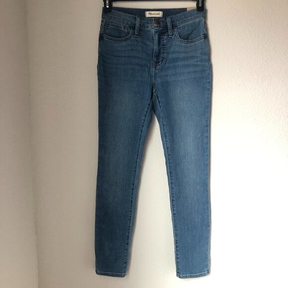 Madewell 9" Mid-Rise Skinny Jeans NWT Size 26 Medium Wash Blue - Picture 1 of 6